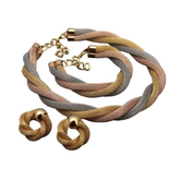 Ropey Necklace and Bracelet Set - Mojood